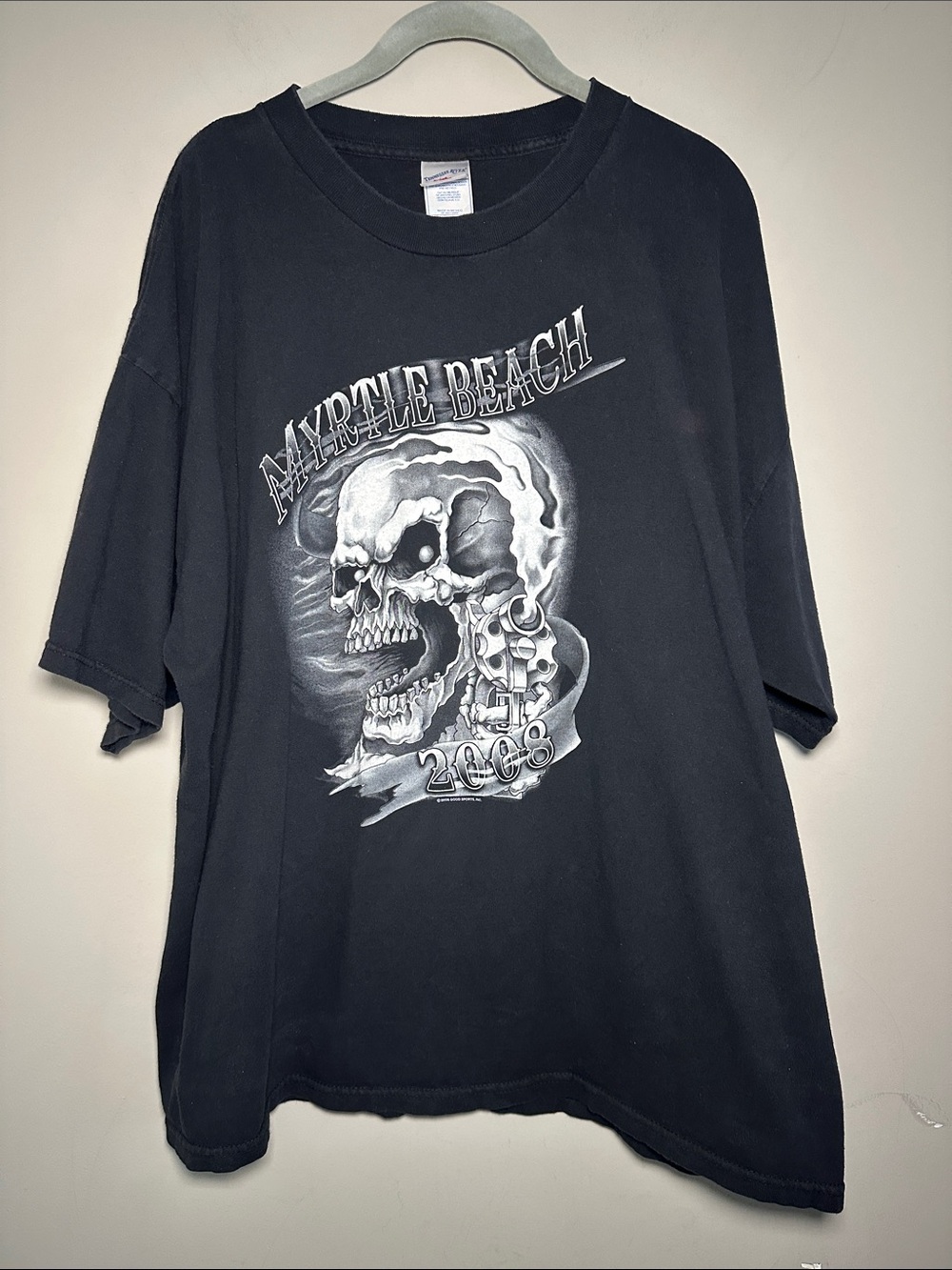 Tennessee River Myrtle Beach 2008 y2k Spring Rally Skull Graphic Tee